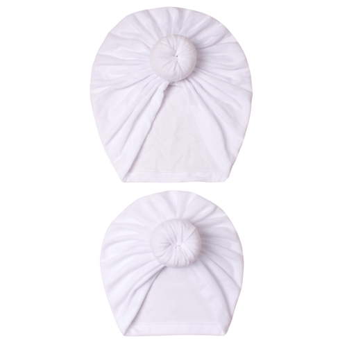 Generic Walmart Deals Headgear Children's Daily Hats Womens Baby Hat Set for Family Toddler Baby Boys Girls Cap Beaniess Knotted Elastics Turban Solid Hat for Mom Baby (,White)