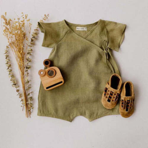 Solid Linen Kimono Romper | RYAN AND REMI