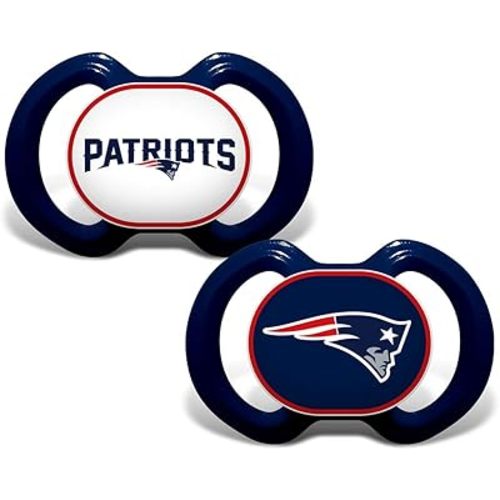 Baby Fanatic Pacifier 2-Pack - NFL New England Patriots - Officially Licensed League Gear