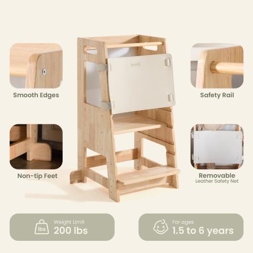 HARPPA Nordo | Safe & Stable Toddler Kitchen Wood Tower
