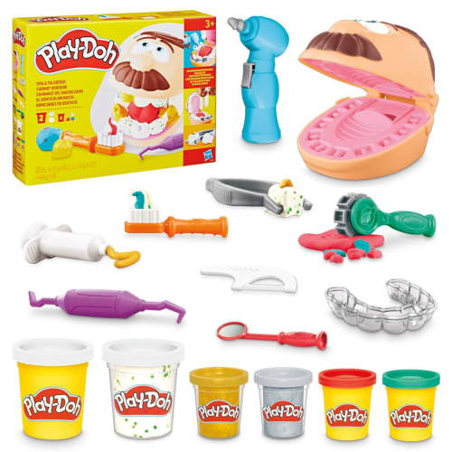 Play-Doh, Play-Doh Drill 'n Fill Dentist, Includes 8 Cans, Kids 3+