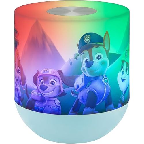 Lights By Night Paw Patrol Tabetop Lamp Color-Changing Dimmable White Light Color-Changing - Ideal for Children's Bedroom, Bathroom, Playroom - USB Powered - 81918