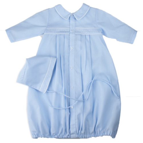 Boys Dot Embroidered Take Me Home Gown with Hat I Feltman Brothers