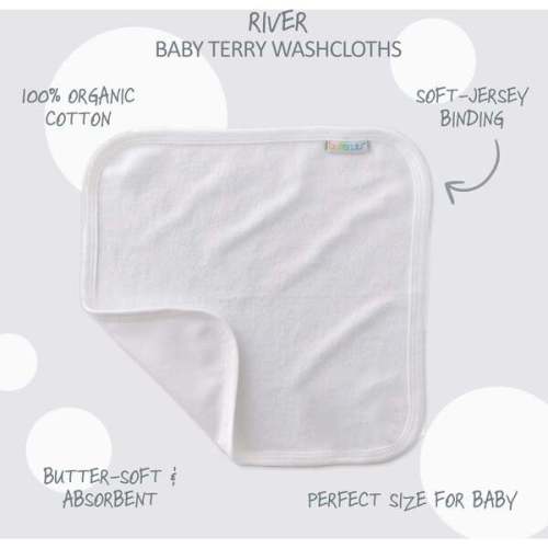RIVER 10-Pack Washcloths, White - butterblu | Maisonette