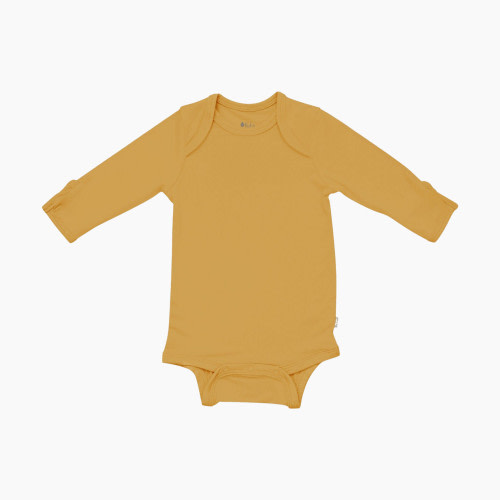 Kyte Baby Long Sleeve Bodysuit - Marigold, 0-3 Months