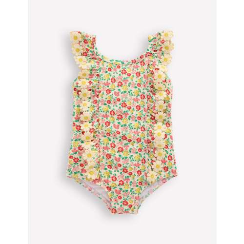 Frilly Swimsuit-Multi Summer Flower Bed