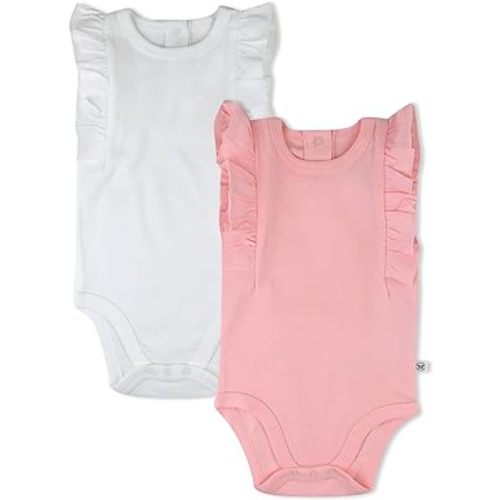 HonestBaby Multipack Sleeveless and Cami Bodysuits One-Piece 100% Organic Cotton for Infant Baby Boys, Girls, Unisex