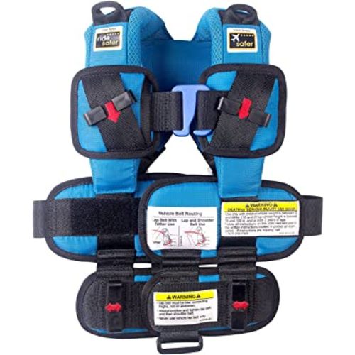 RideSafer - Extra Small (XS) Blue, Lightweight, Compact, Portable Car Seat, 2+ Years; 26.5–40 lb - Perfect for Travel and Everyday Child Safety