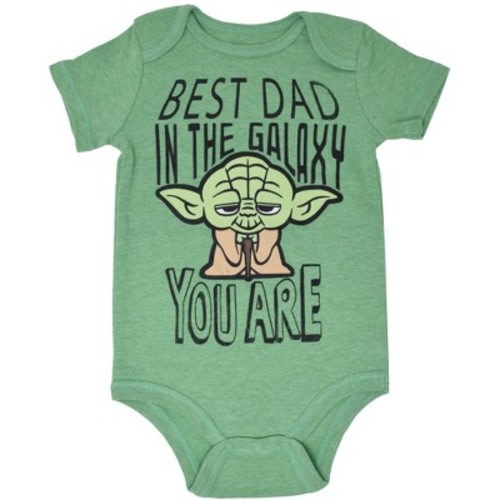 Star Wars Yoda Baby Bodysuit Newborn to Infant, Color: Green, Size: 6-9 months