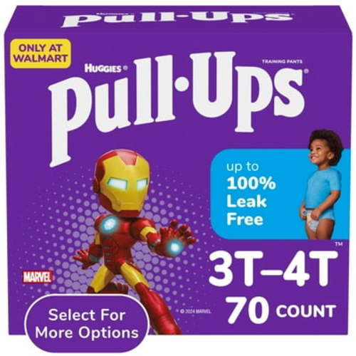 Pull-Ups Boys' Potty Training Pants, 3T-4T (32-40 lbs), 70 Count (Select for More)