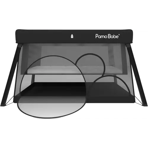 Pamo Babe Travel Crib Lightweight Playpen Baby Playard with Bassinet Portable Mini Playard