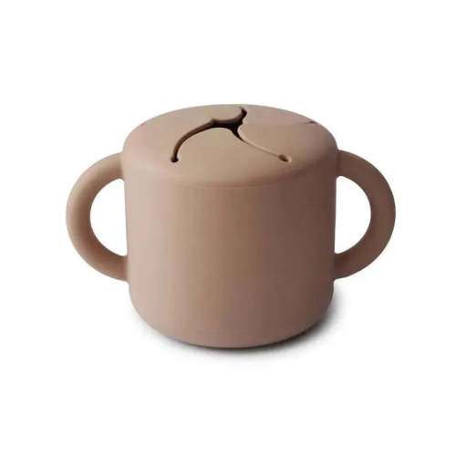 Mushie - Silicone Baby Snack Cup - Natural