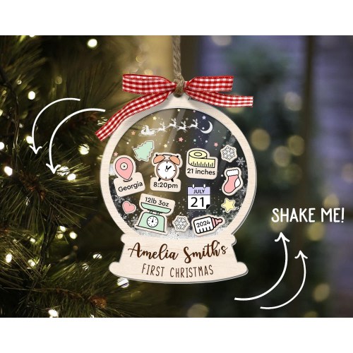 Custom Baby 1st Christmas Ornament