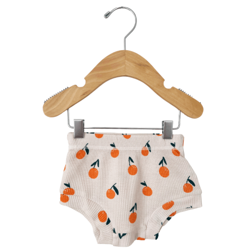 Organic Cotton Waffle Shorts, Oranges