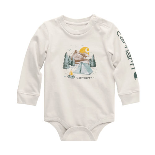 6 mos. Carhartt Infant Boys' Camping Logo Long Sleeve Onesie | Boot Barn