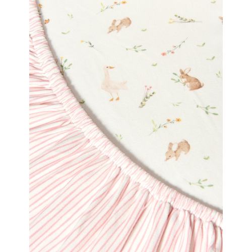 Little Bundle Bedside Sleeper Fitted Sheets, 2-Pack, Meadow