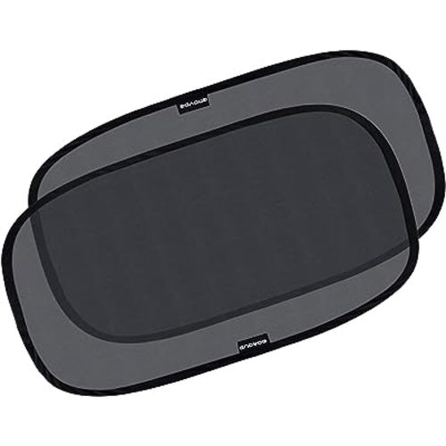 Enovoe Car Window Shade for Baby - (2 Pack) UV Protection Breathable Mesh Baby Window Covers - Sun Shade Blocker, Cling Windows Cover - Glare Shield and UV Rays Protection for Your Child - XL 25"x16"