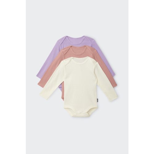 Bonds Rib Longsleeve Bodysuit 3 Pack