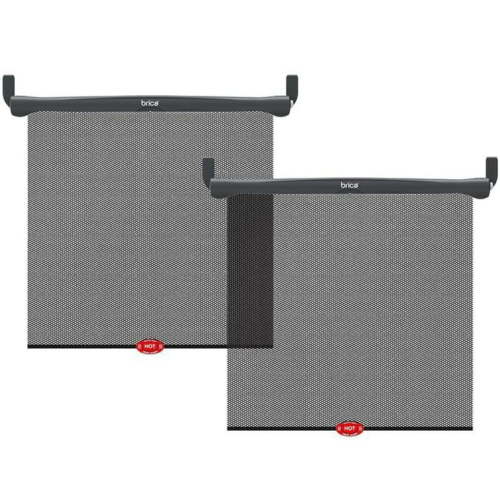 Munchkin® Brica® White Hot® Sun Safety™ Car Window Baby Roller Shade, Black, Unisex, 2 Pack