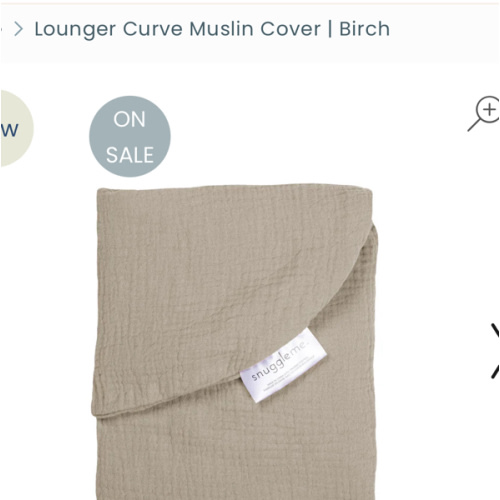 Lounger Curve Muslin Cover | Birch