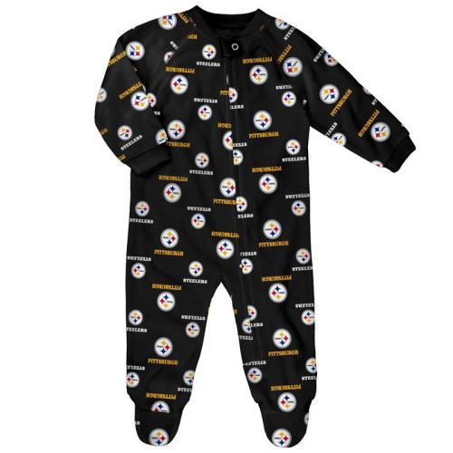 NFL Pittsburgh Steelers Infant Boys' AOP 3pk Bodysuit - 0-3M