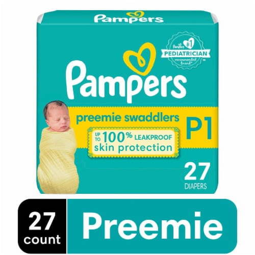 Pampers Swaddlers Preemie Baby Diapers Size P1 (<6 lbs)