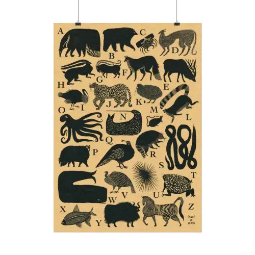 Tabby Booth Fine Art Print • Animal Alphabet – Sailors Jail Gallery