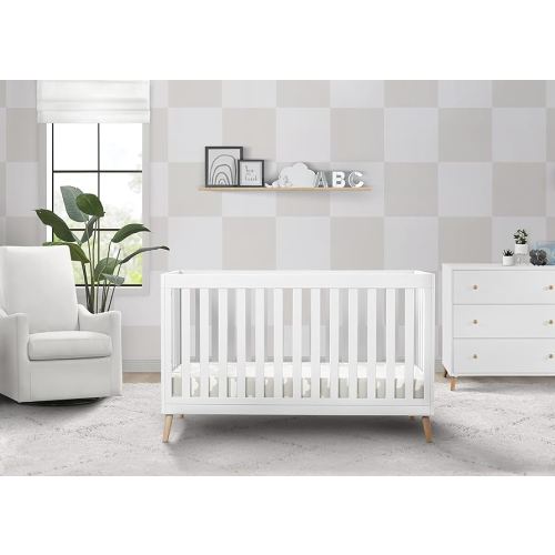 Amazon.com: Delta Children Essex 4-in-1 Convertible Baby Crib, Bianca White with Natural Legs : Baby