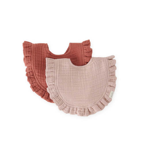 Muslin Ruffle Bib Set of 2