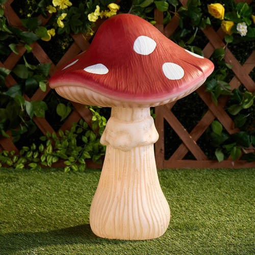 Red Mushroom with Dots Blow mold - Cracker Barrel