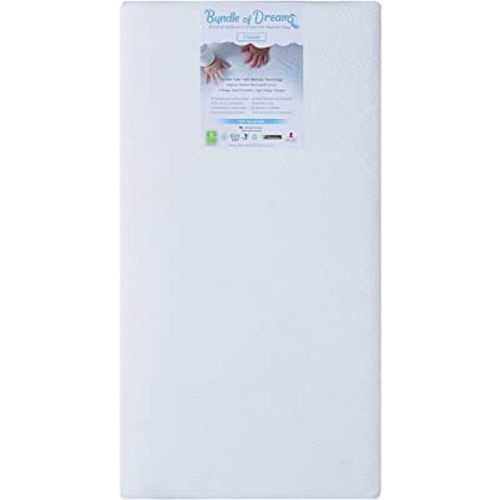Bundle of Dreams Classic 2-Stage Crib & Toddler Bed Mattress (100% Breathable, Organic Cotton Cover, Edge Support, Hypoallergenic, Eco-Friendly)