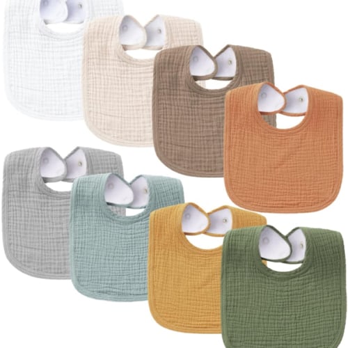 Muslin Baby Bibs 8 Pack
