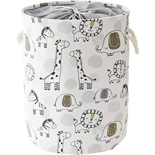 INough Baby Hamper Kids Laundry Basket Nursery Hamper Stuff animal Organizer ,Toy Baskets Corner Stuffed Animal Storage Basket Kids Storage Basket Safari Nursery Decor Clothes Hamper for Boys, Giraffe