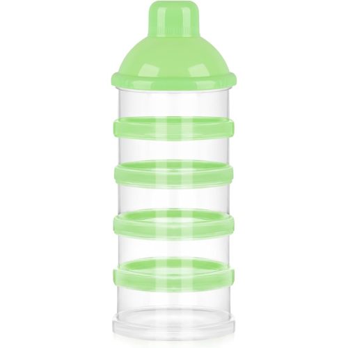 Accmor Formula Dispenser On The Go, 5 Compartments Stackable Formula Container for Travel, Baby Milk Powder Kids Snack Container, BPA Free