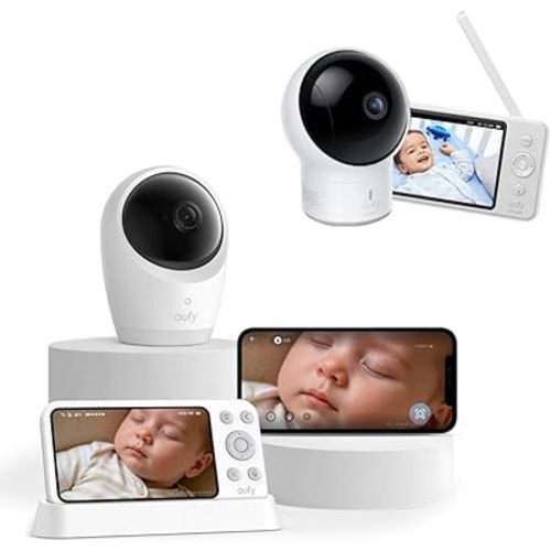 eufy Baby Monitor E21 with 2 Cameras, Split Screen, 4K HD Camera, 5'' 720p Display