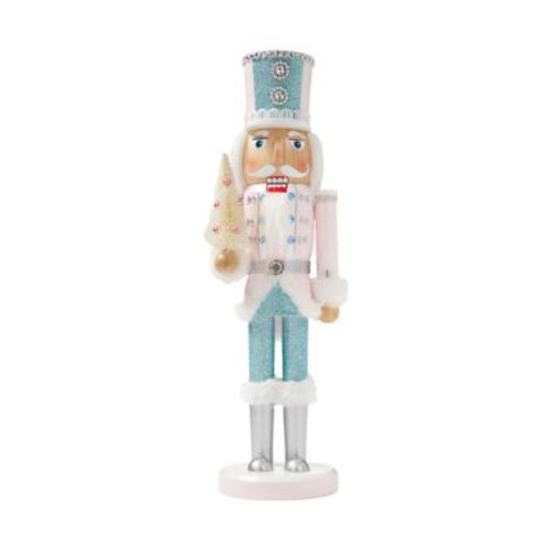 Pink Turquoise Nutcracker Figurine