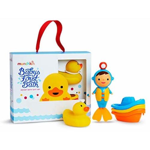 Munchkin Baby's First Bath, 3 Piece Bath Toy Gift Set, Bath Gift Set