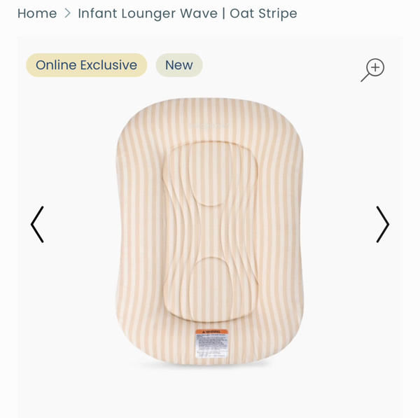 Infant Lounger Wave | Oat Stripe
