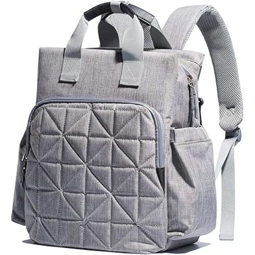 SoHo Kenneth Diaper Backpack 6Pc Set Tote Bag, Gray