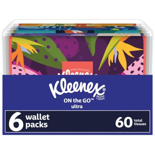 Kleenex On-the-go 3-ply Facial Tissue - 6pk/10ct