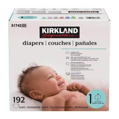 Kirkland Signature Diapers Sizes 1 & 2