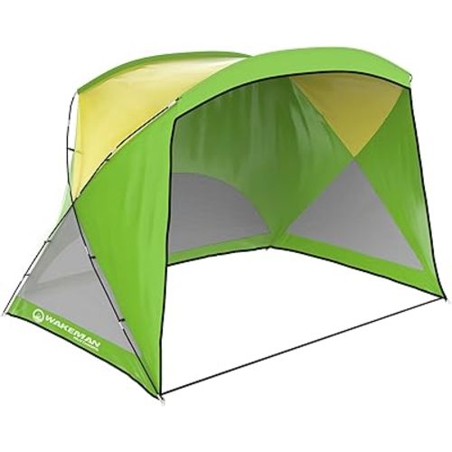 Beach Tent Sun Shelter - Sport Umbrella - UV Protection and Water-Resistant with Carry Bag – Shade Canopy for Families by Wakeman Outdoors (Green)