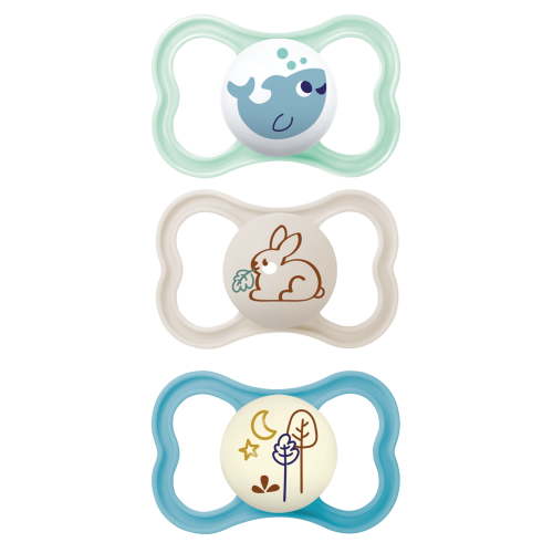 MAM Air Day & Night Pacifiers (3 pack), MAM Sensitive Skin Pacifier 6+ Months, Glow in the Dark Pacifier, Best Pacifier for Breastfed Babies, Baby Boy Pacifiers