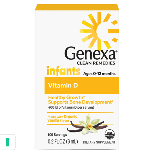 Vitamin D for Infants Organic Drops - Safe, Organic, Supplement - Genexa