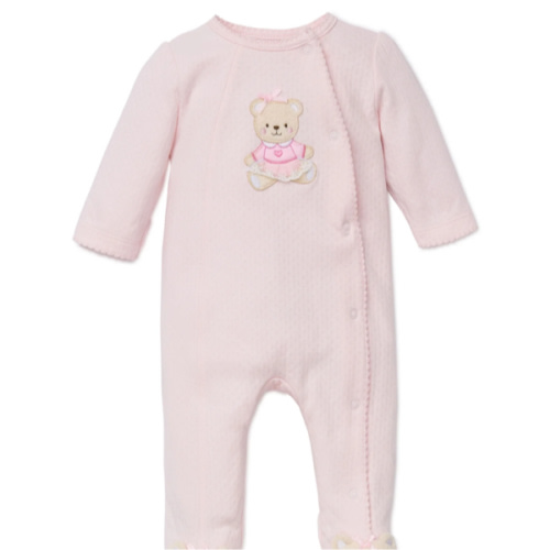 Pink Bear Footed One-Piece