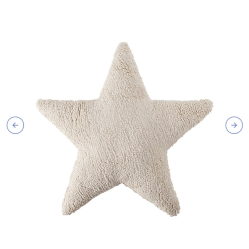 Star Washable Pillow, Beige - Lorena Canals | Maisonette