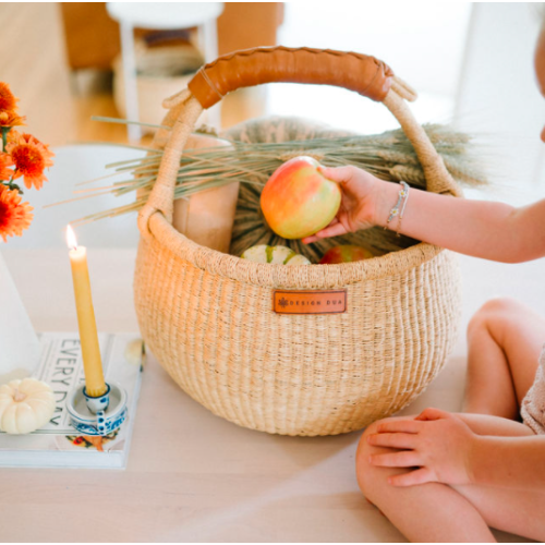 Traditional Market Basket - Tan