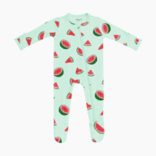 Kyte Baby Printed Zipper Footie - Watermelon, 3-6 Months