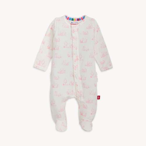 SWEETER THAN HUNNY MAGNETIC FOOTIE W RUFFLE – Apple Blossom Baby And Decor