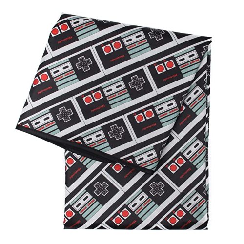 Bumkins Splat Mat, Waterproof, Washable for Floor or Table, Under Highchairs, Art, Crafts, Playtime – 42x42 – Nintendo NES Controller